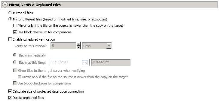 Creating a files and folders job
